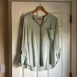 Sage Green High/ low shirt